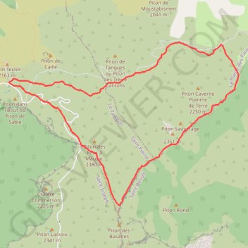 Itinéraire Rempart de la Rivière de l'Est - Bourg-Murat, distance, dénivelé, altitude, carte, profil, trace GPS