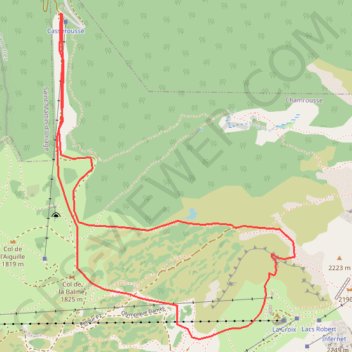 Itinéraire Couloir de la Cheminée depuis Casserousse, distance, dénivelé, altitude, carte, profil, trace GPS