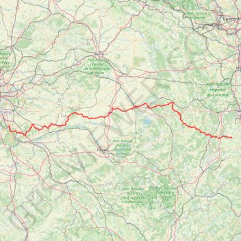 Itinéraire De Melun à Vaudémont dans les Vosges, distance, dénivelé, altitude, carte, profil, trace GPS