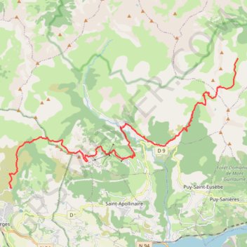 Itinéraire Vallon de la Rabière - Chorges les Andrieux, distance, dénivelé, altitude, carte, profil, trace GPS