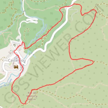 Itinéraire Roc de Majorque à Castelnou, distance, dénivelé, altitude, carte, profil, trace GPS