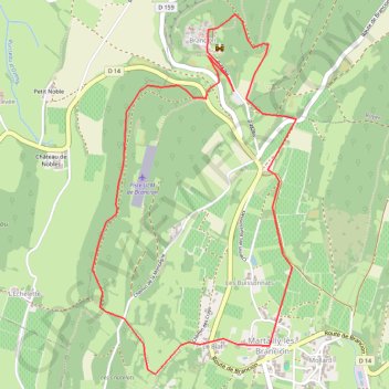 Itinéraire Brancion - Martailly, distance, dénivelé, altitude, carte, profil, trace GPS