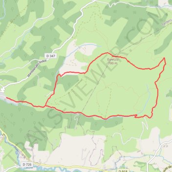 Itinéraire Erretzü depuis Tardets-Sorholus, distance, dénivelé, altitude, carte, profil, trace GPS