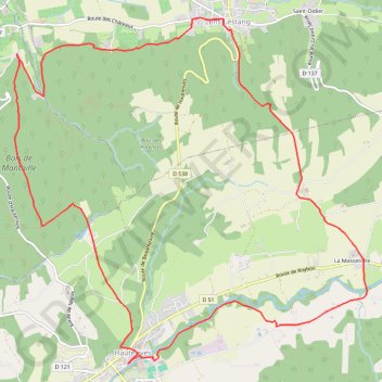Itinéraire Boucle Hauterives Lens Lestang, distance, dénivelé, altitude, carte, profil, trace GPS