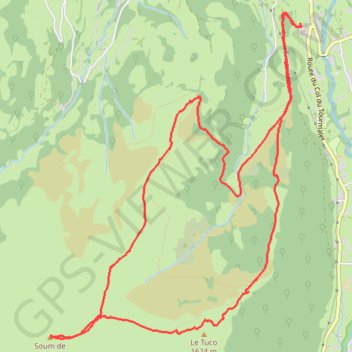 Itinéraire Le soum de Hailla, distance, dénivelé, altitude, carte, profil, trace GPS