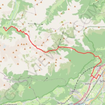 Itinéraire Via-Alpina R41 & R42 - Schwaz - Eng Alm, distance, dénivelé, altitude, carte, profil, trace GPS