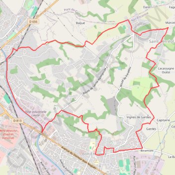 Itinéraire Bon-Encontre - Sainte-Radegonde, du canal au coteau de l'Agenais - Pays de l'Agenais, distance, dénivelé, altitude, carte, profil, trace GPS