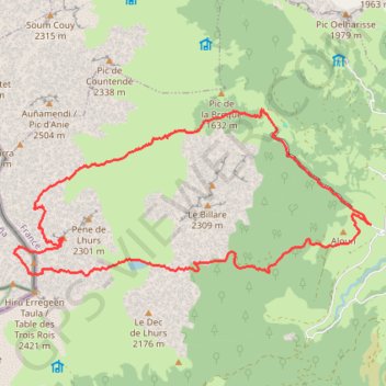 Itinéraire Pene blanque por anaye, distance, dénivelé, altitude, carte, profil, trace GPS