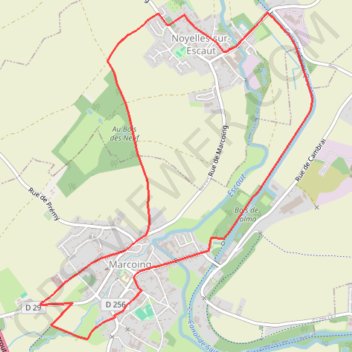 Itinéraire Circuit de l'Escauette - Noyelles-sur-Escaut, distance, dénivelé, altitude, carte, profil, trace GPS