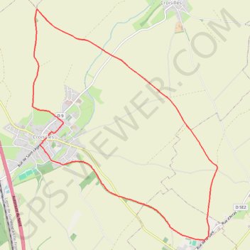 Itinéraire Croisilles - Fontaine - Ecoust, distance, dénivelé, altitude, carte, profil, trace GPS