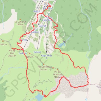 Itinéraire Pic du Han, distance, dénivelé, altitude, carte, profil, trace GPS