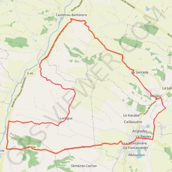 Itinéraire Circuit découverte 3 - Saramon, distance, dénivelé, altitude, carte, profil, trace GPS