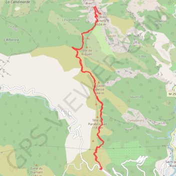 Itinéraire Brec d'Utelle, distance, dénivelé, altitude, carte, profil, trace GPS