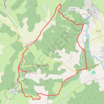Itinéraire Pardies Piétat - Autour du sanctuaire, distance, dénivelé, altitude, carte, profil, trace GPS