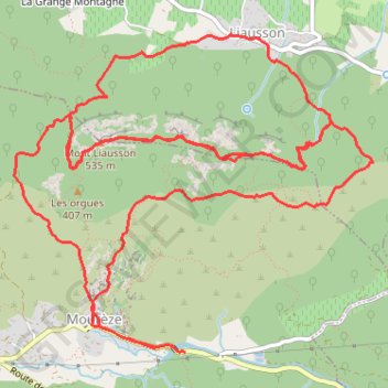 Itinéraire Moureze-Liausson-Moureze, distance, dénivelé, altitude, carte, profil, trace GPS
