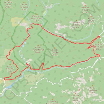 Itinéraire De Belle-Barbe aux Lentisques, distance, dénivelé, altitude, carte, profil, trace GPS