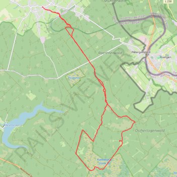 Itinéraire Boucle depuis Raeren - Parc naturel des Hautes-Fagnes - Eifel, distance, dénivelé, altitude, carte, profil, trace GPS
