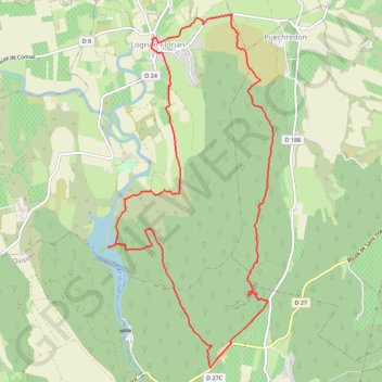 Itinéraire Logrian, le Castellas, distance, dénivelé, altitude, carte, profil, trace GPS