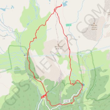 Itinéraire Lac de la Partie, distance, dénivelé, altitude, carte, profil, trace GPS