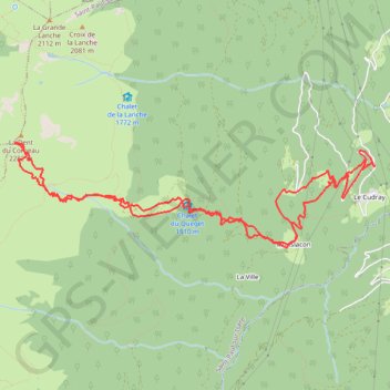 Itinéraire Dent du corbak, distance, dénivelé, altitude, carte, profil, trace GPS