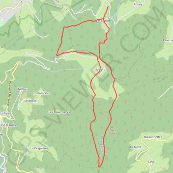 Itinéraire Les Egaux - Le Plateau de la Barbanche, distance, dénivelé, altitude, carte, profil, trace GPS