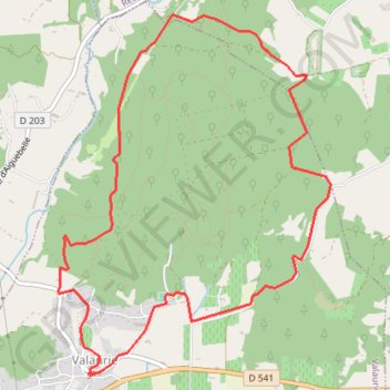 Itinéraire Valaurie, distance, dénivelé, altitude, carte, profil, trace GPS