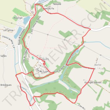 Itinéraire Circuit des lavoirs à Gasques, distance, dénivelé, altitude, carte, profil, trace GPS