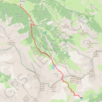 Itinéraire Traversée des Alpes - Étape 21, distance, dénivelé, altitude, carte, profil, trace GPS