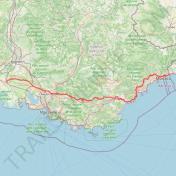 Itinéraire AURELIA, distance, dénivelé, altitude, carte, profil, trace GPS