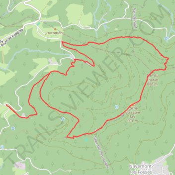 Itinéraire Les rochers d'Ormont et la cascade des Molières - boucle depuis Saint-Dié-des-Vosges, distance, dénivelé, altitude, carte, profil, trace GPS