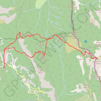Itinéraire VIEUX CASTILLON GRAND MONT, distance, dénivelé, altitude, carte, profil, trace GPS