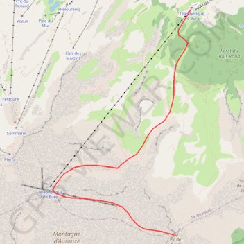 Itinéraire Pic de Bure, distance, dénivelé, altitude, carte, profil, trace GPS