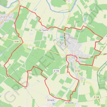 Itinéraire Balade dans vignes et vieilles pierres - Tigné, distance, dénivelé, altitude, carte, profil, trace GPS