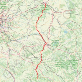 Itinéraire De Reims à Vezelay via Troyes, distance, dénivelé, altitude, carte, profil, trace GPS