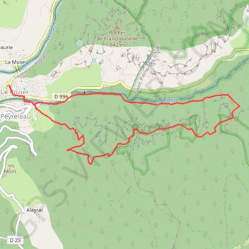 Itinéraire Corniche du Causse Noire, distance, dénivelé, altitude, carte, profil, trace GPS
