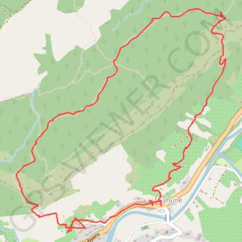 Itinéraire Sahune, distance, dénivelé, altitude, carte, profil, trace GPS
