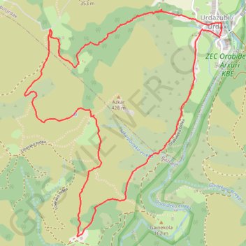 Itinéraire Le circuit d'Urdazubi - Urdax, distance, dénivelé, altitude, carte, profil, trace GPS