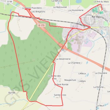 Itinéraire Chemin du Champ Fleuri - Retiers, distance, dénivelé, altitude, carte, profil, trace GPS