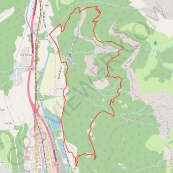 Itinéraire Cascade d'Arpenaz 5h30, distance, dénivelé, altitude, carte, profil, trace GPS