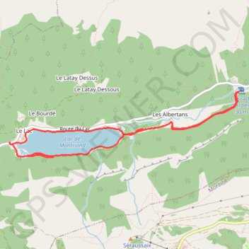 Itinéraire LE LAC DE MONTRIOND ET LA CASCADE D'ARDENT, distance, dénivelé, altitude, carte, profil, trace GPS