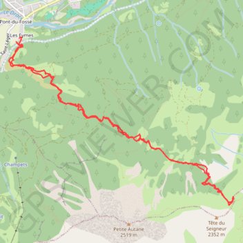 Itinéraire Col de Combeau, distance, dénivelé, altitude, carte, profil, trace GPS