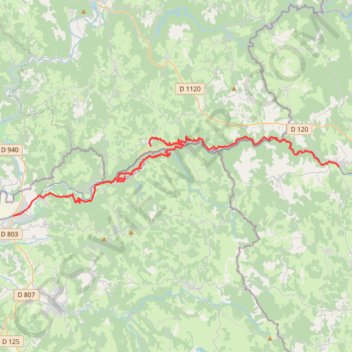 Itinéraire Gorges de la Cère - 5787 - UtagawaVTT.com, distance, dénivelé, altitude, carte, profil, trace GPS