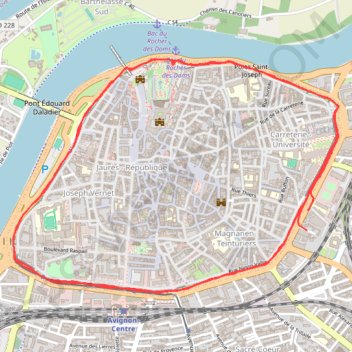 Itinéraire Arches autour des remparts, distance, dénivelé, altitude, carte, profil, trace GPS