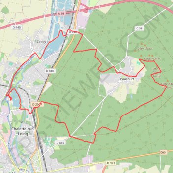 Itinéraire La Transgatinaise - Chalette-sur-Loing, distance, dénivelé, altitude, carte, profil, trace GPS