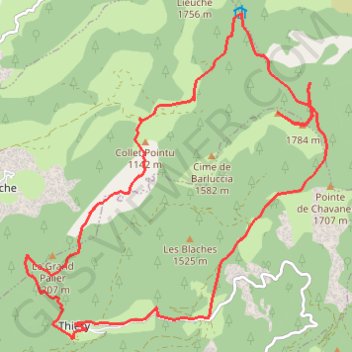 Itinéraire Mont Fracha, distance, dénivelé, altitude, carte, profil, trace GPS