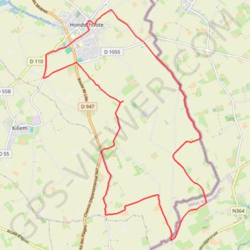 Itinéraire Circuit des chapelles (Hondschoote), distance, dénivelé, altitude, carte, profil, trace GPS