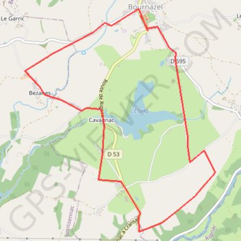 Itinéraire Bounazel le tour du lac, distance, dénivelé, altitude, carte, profil, trace GPS