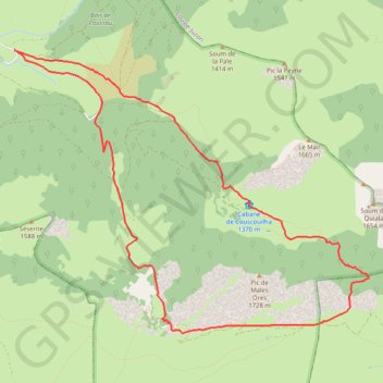 Itinéraire Tour du Pic de Males Ores, distance, dénivelé, altitude, carte, profil, trace GPS