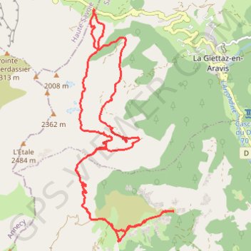Itinéraire Du col des Aravis à la Croix Cartier, distance, dénivelé, altitude, carte, profil, trace GPS