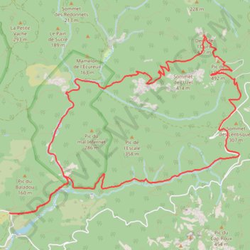 Itinéraire 2024 11 15 - pic de l'ours..... Pix, distance, dénivelé, altitude, carte, profil, trace GPS